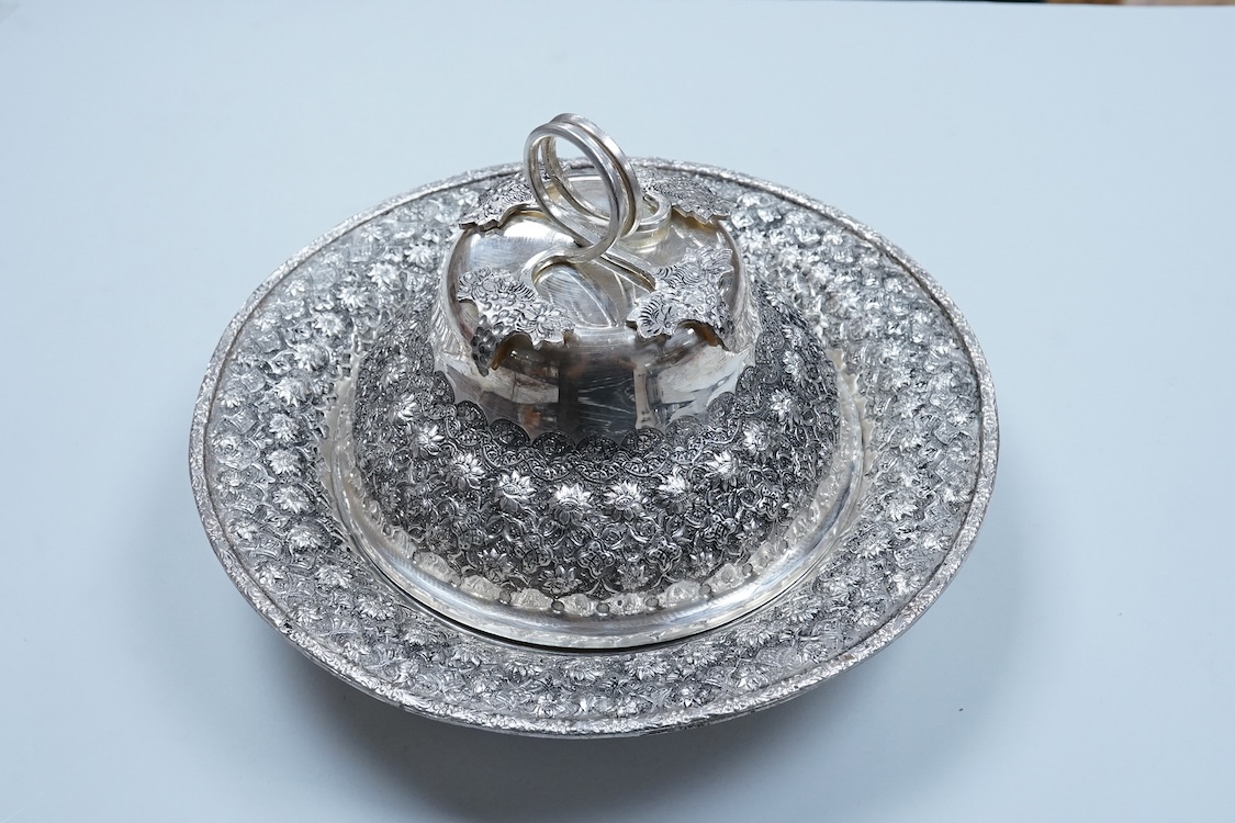 An Elizabeth II silver baluster christening mug, Wakely & Wheeler, London, 1965, with engraved inscription to the base, 10cm, together with two modern silver mounted photograph frames including a double and one other met
